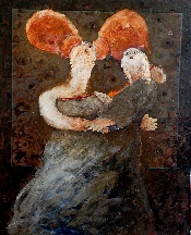 Pour la vie - huile sur toile - 100 x 81 cm - (Galerie Claire Corcia, Paris)